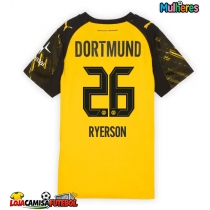 Camisa de Futebol Borussia Dortmund Julian Ryerson #26 Equipamento Principal Mulheres 2025-26 Manga Curta
